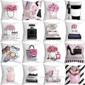 Perfume bottle series Valentine's Day cushion cover